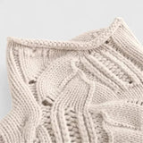 Women's Cable Knit Mock Neck Relaxed Fit Sweater