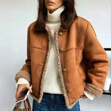 Women’s Genuine Sheepskin Jacket with Natural Shearling Lining