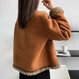 Women’s Genuine Sheepskin Jacket with Natural Shearling Lining